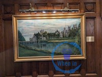Painting of Ashford Castle in the downstairs hall