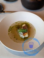 Sablefish, Leeks, Geoduck, and Dashi